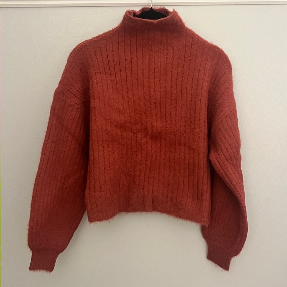 Cozy Rose Turtleneck Sweater